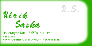 ulrik saska business card